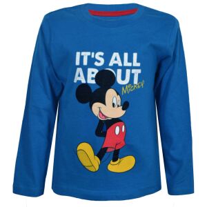 Детска блуза с дълъг ръкав Disney Mickey Mouse, синя детска горнища - Бебе & Малко дете