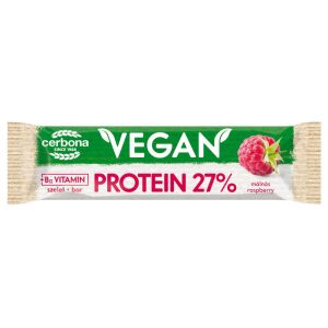 Cerbona Vegan Magas fehérjetartalmú málna ízű szelet kakaós bevonattal, édesítőszerekkel, gluténmentes - 40 g 119562205 - Cerbona