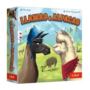 Trefl Llamas & Alpacas gra planszowa pudełko, widok pod kątem - Trefl Gra planszowa