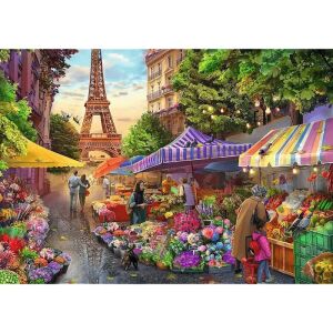 Blumenladen in Paris 1000 Teile Puzzle fertiges Bild - Puzzle & Rätsel