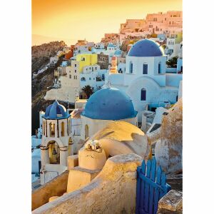 Santorini Görögország puzzle 1000 darab, kész kép - Trefl Puzzle