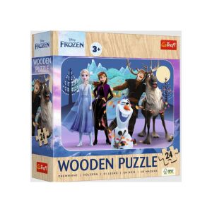 Trefl Frozen 24-teiliges Holzpuzzle Box mit Elsa, Anna, Olaf und Kristoff - Trefl Puzzle