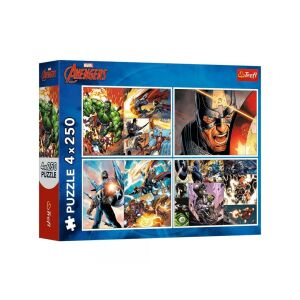 Trefl Marvel Avengers 4x250 Teile Puzzle Box - Trefl Puzzle