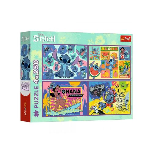 Trefl Disney Stitch 4x250 Teile Puzzle Box