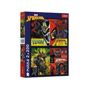 Puzzle 2x200 Dzień i noc Spidermana TREFL 112583877 - Trefl Puzzle