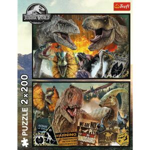 Obrazek z puzzli Trefl Jurassic World 2x200 elementów - Trefl Puzzle