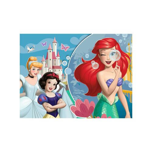 Puzzle Trefl Disney Princess finalizat cu Ariel, Cenușăreasa și Albă ca Zăpada