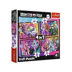 Monster High: Felvillanyozó nap 4 az 1-ben puzzle - Trefl