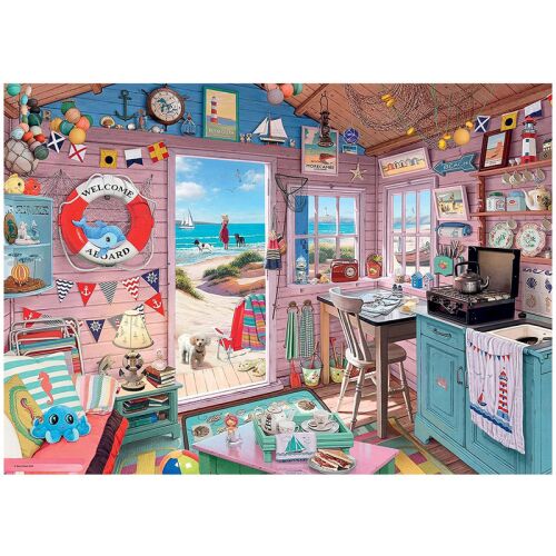 Ravensburger Cabana pe plajă Puzzle 1000 piese complet