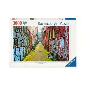 Ravensburger 3000 Teile Puzzle mit Amsterdamer Straßenkunstszene. - Ravensburger Puzzle