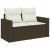 vidaXL 10 részes barna polyrattan kerti ülőgarnitúra párnákkal 112589487
