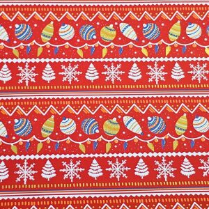 Mattes Papier zum Verpacken von Geschenken, Tanz aus Kugeln und Zickzacklinien, Weihnachtsdekoration, 200x70 cm