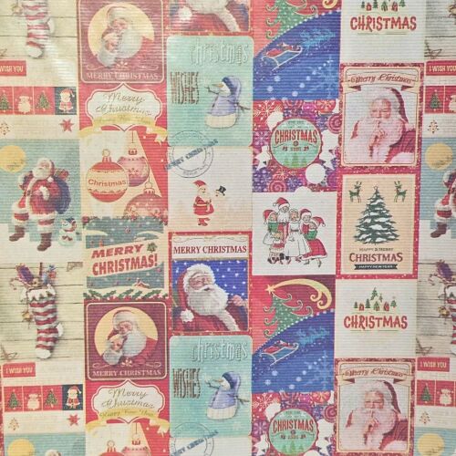 Nátronpapír ajándékok csomagolásához, bélyegek karácsonyi elemekkel, 200x70 cm 112594468