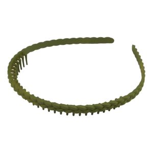 Műanyag fejpánt Chrysalis fésűvel, szélessége 1,4 cm, khaki 112594490 - Hajcsat, hajráf