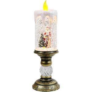 Flippy Karácsonyi gyertya lámpás Mikulással és karácsonyfával, LED fénnyel - Flippy