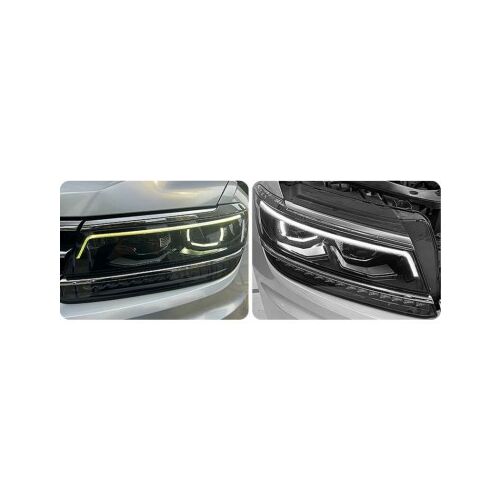 VW Tiguan 2016-2020 DRL Reparatur-Set, rechter Scheinwerfer, vor und nach der Installation