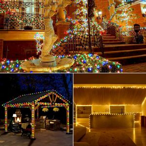 Colaj de decorațiuni de Crăciun de exterior cu ghirlande luminoase LED - Nonbrand Ghirlande luminoase