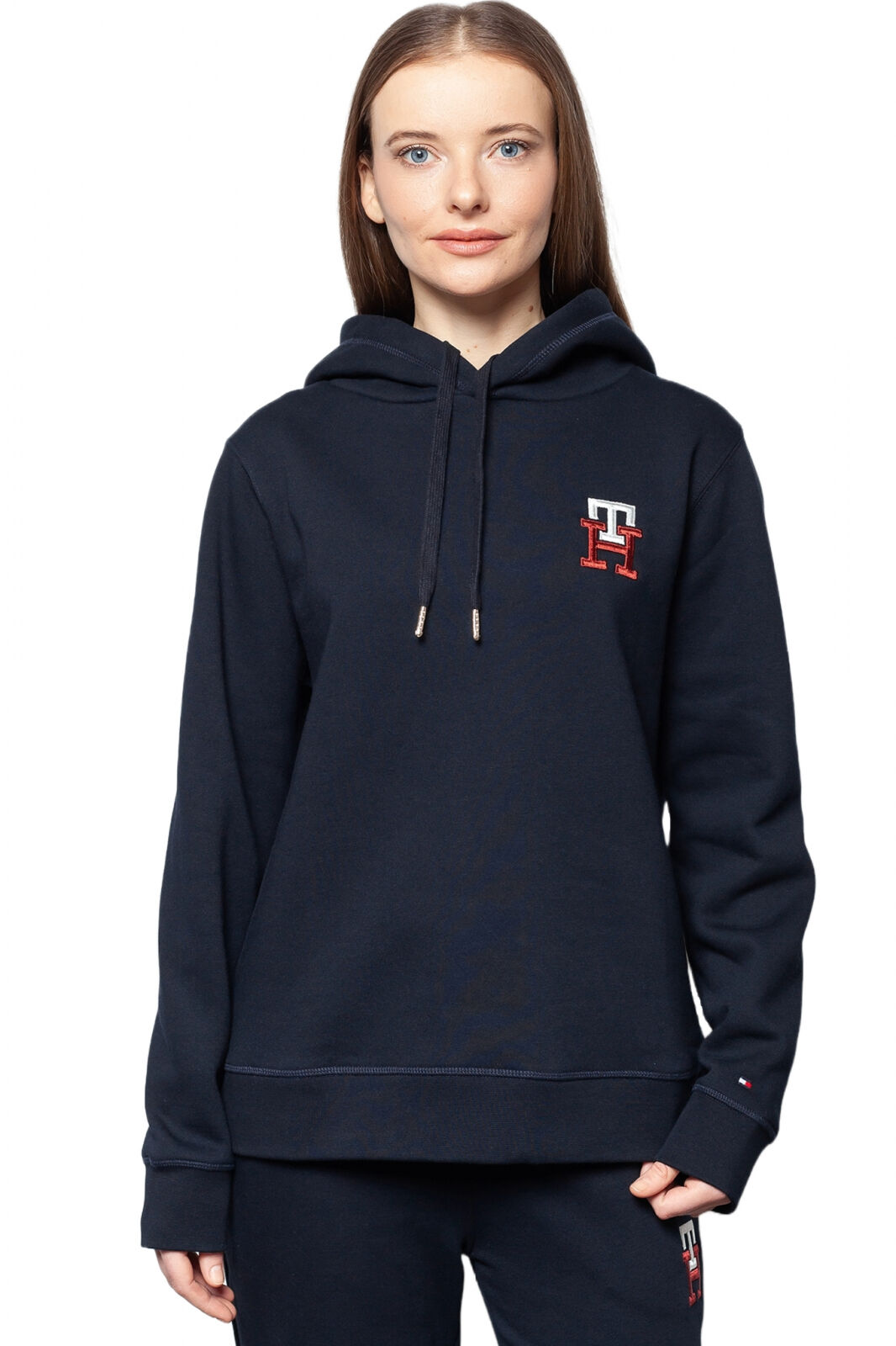 Hanorac dama Tommy Hilfiger WW0WW37434 Albastru marin 2XL INTL