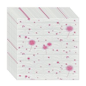 NEXTLY Plăci de tapet autoadezive 3D cu design floral roz, pachet de 10 - Nonbrand Panele & Autocolante de perete