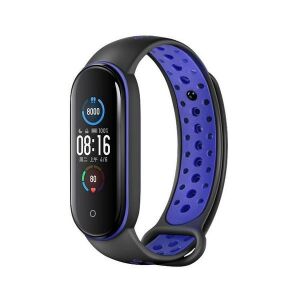 Beline Design fekete-kék csereszíj Xiaomi Mi Band 7/6/5 okoskarkötőhöz - Okosóra szíj