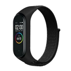 Beline Czarny Nylonowy Pasek do Xiaomi Mi Band 7/6/5/4/3 - Pasek do inteligentnego zegarka