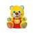 Clementoni Interactive Plush Bear - Macko Lacko, yellow, 30cm, sings, talks, teaches letters and numbers