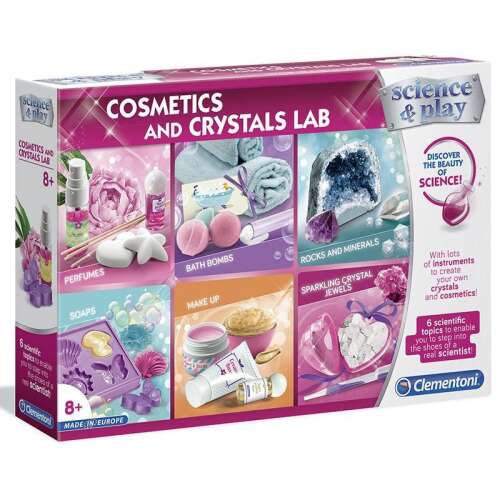Clementoni 6in1 Joc de știință - Cosmetice și laborator de cristal pentru fete 39865301