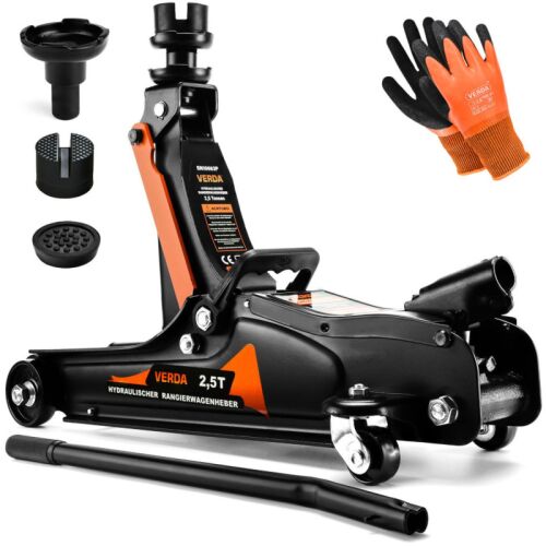 Verda 2.5T Alacsony profilú hidraulikus emelő tartozékokkal és kesztyűkkel