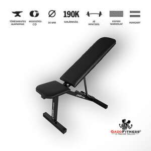 GazoFitness® Állítható Edzőpad, fekete, otthoni edzőteremhez vagy fitnesz központhoz - Alakformálás