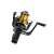 Kiyoshi KD6000 fishing reel, black and gold, with handle in the down position