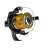 Close-up of Kiyoshi KD5000 fishing reel spool, black and gold, 13 bearings