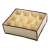 Beige drawer organizer with 12 compartments, 30cm x 25cm x 10cm