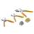 Leathercraft Kit with Punch, Riveter and Snap Setter, Silver/Yellow 40068007