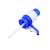 Blue and white water dispenser pump, manual pump, close-up