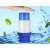 Water dispenser pump for 5 liter bottles, blue and white, manual pump, in use
