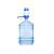Water dispenser pump for 5 liter bottles, blue and white, manual pump