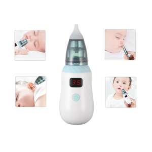 Kolaż użycia elektrycznego aspiratora do nosa BabySafe - Aspirator do nosa