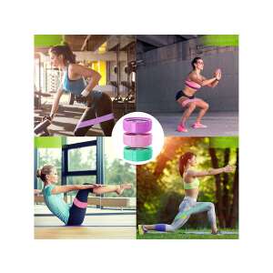 Colaj cu femei care folosesc benzi de rezistență pentru diverse exerciții - Extensoare si benzi elastice