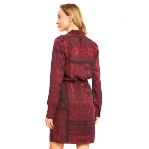 Desigual Erin Női Ingruha - Sötétvörös - 38 129732876 - Desigual