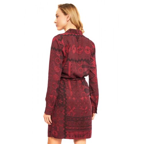Desigual Erin Női Ingruha - Sötétvörös - 38
