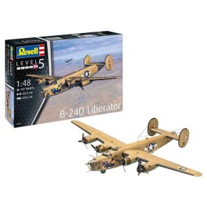 Revell B-24D Liberator 1:48 méretarányú makett készlet, össze nem szerelt repülőgép modell - Revell Modell, makett