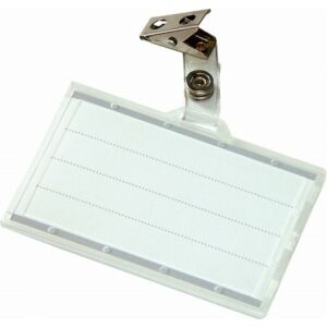 Névkitűző, csíptetővel, 88x54 mm, DONAU 122868437 - Okmány- & Kártyatartó