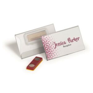 Névkitűző, mágnessel, elfordulásgátlóval, 75x40 mm, DURABLE 122868712 - Durable