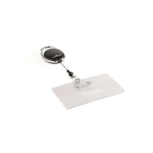 Azonosítókártya-tartó, kihúzható, karabineres, DURABLE "Style", fekete 122868717 - Okmány- & Kártyatartó