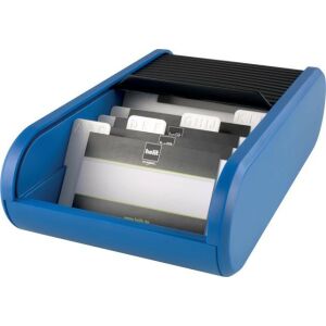 Névjegytartó, 300 db-os, rolós, fekvő, HELIT "Linear", kék 122874126 - Helit