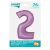Balon folie, Amscan, Numarul 2, 76cm, Violet 122929898