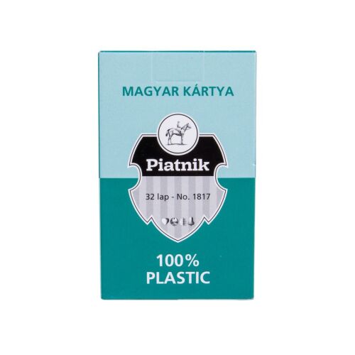 Piatnik Plasztik Magyar Kártya, 32 lapos pakli, 100% műanyag játékkártyák 
