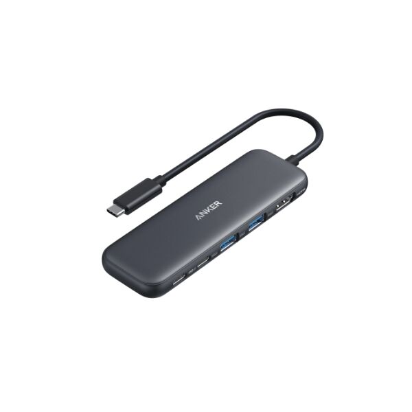 Anker usb hub, 322 5-in-1, usb-c hub, 4k hdmi, 2xusb-a, pd-in 100...