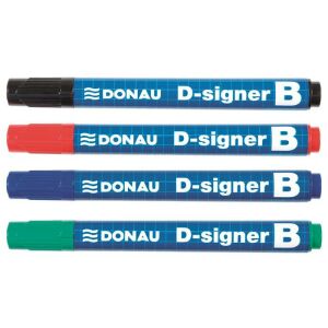 Táblamarker, 2-4 mm, kúpos, DONAU "D-signer B", piros 122868387 - Tábla- & Flipchart marker