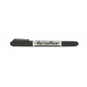 Alkoholos marker, 0,4/1,0 mm, kúpos, kétvégű, FLEXOFFICE "PM01", fekete 122870795 - FlexOffice